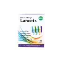 Gluco Dr. Blood Lancet เข็มขนาด 28 Gauge ขนาดไม่เล็กไม่ใหญ่ 100 ชิ้น 1 กล่อง