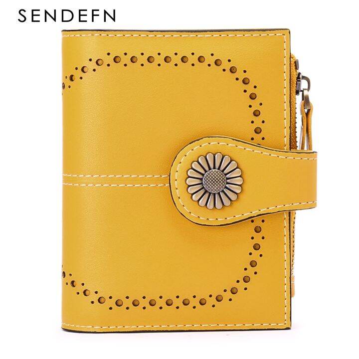 sendefn-small-womens-wallet-luxury-leather-bifold-card-holder-rfid-blocking-zipper-coin-pocket-16-card-slots-short-style-5215