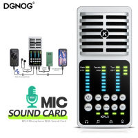 USB Audio Interface Sound Card With Condenser Microphone Live Broadcast PhonePC Recording Guitar Sound Card For Studio Singing