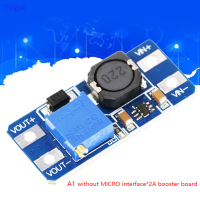 ?【Lowest price】Tirgat DC-DC adjustable Boost MODULE 2A Boost PLATE Step Up Module พร้อม/ไม่มี Micro USB 2V-24V ถึง5V 9V 12V 28V