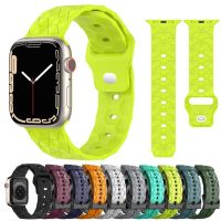 ♨▥ สายซิลิโคนสำหรับ Apple Watch Band 44mm 45mm 49mm 41mm 40mm 38mm 42mm 44 45 mm สร้อยข้อมือ iwatch Ultra series 7 se 3 4 5 6 8 band