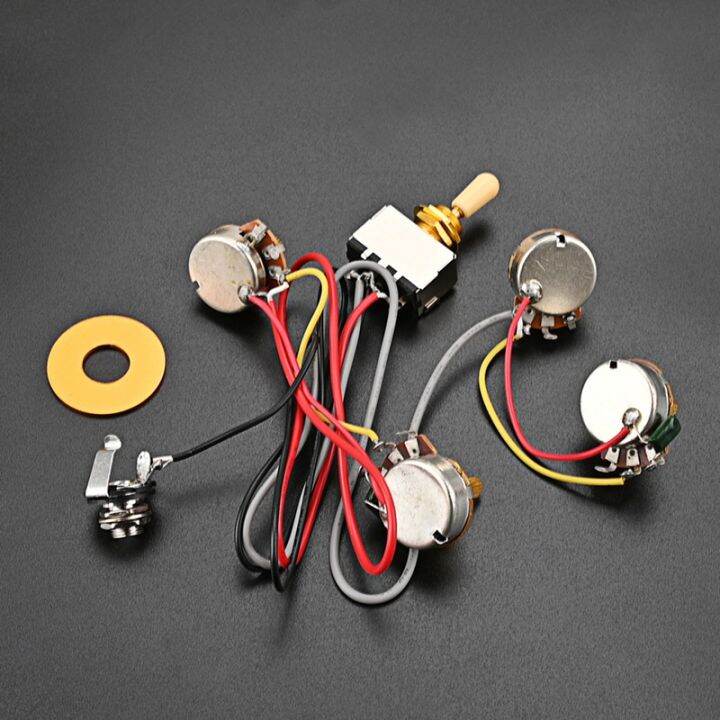 electric-guitar-wiring-harness-kit-replacement-2t2v-3-way-toggle-switch-250k-pots-amp-jack-for-les-pual-style-guitar