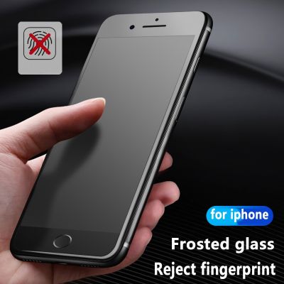 Matte Frosted Full Cover Tempered Glass Screen Protector Film for iPhone14 13 12 11 Pro Max XS XR 8 7 6 Plus SE Anti-fingerprint