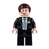 Lego part Minifigure : sh369 Agent Coulson (2017)