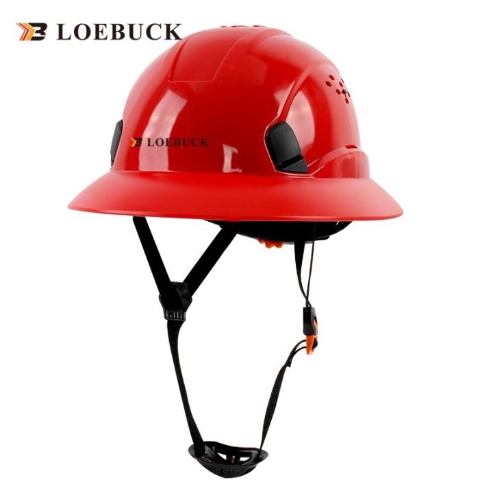 loebuck-หมวกนิรภัย-topi-kagelamatan-ระบายอากาศรับผิดชอบในการป้องกันอุบัติเหตุทางอากาศ-abs-หมวกนิรภัยวิศวกรรม-d95-หมวกสีขาว