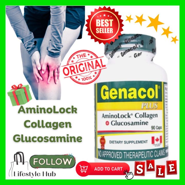 Genacol Collagen Aminolock Plus For Bone And Joint With Glucosamine 90 Capsules Arthritis 