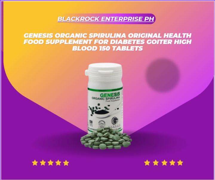 Genesis Organic Spirulina Original Health Food Supplement For Diabetes