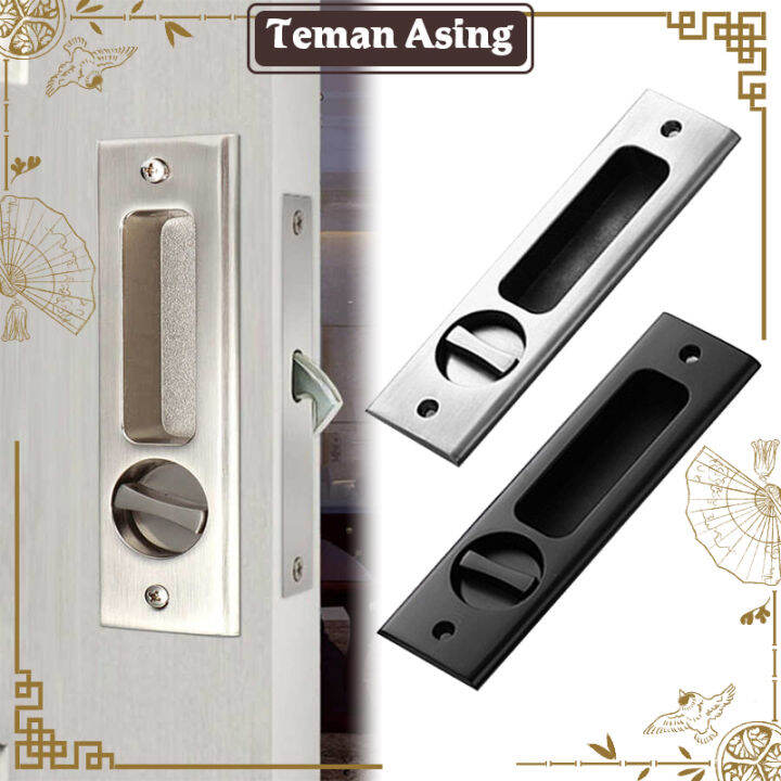 Anti Karat Paduan Seng Handle Kunci Pintu Sliding Set Paduan Seng