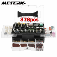 Meterk 378ชิ้นชุดอุปกรณ์เครื่องมือโรตารี่รวมทั้งขี้ผึ้งขัด,สว่าน,แผ่นตัดเรซิน,ขนสัตว์รู้สึก,ปลายขัดรู้สึก,เรซินตัดแผ่นเชื่อมต่อก้านและอื่นๆเหมาะสำหรับงานที่มีรายละเอียดทุกประเภททั้งวัสดุแข็งและละเอียดอ่อน