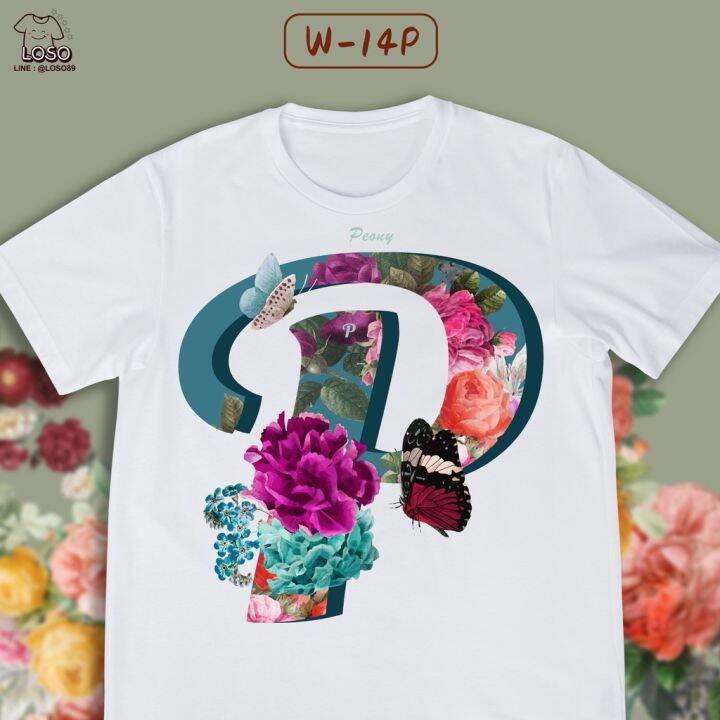 เสื้อลายตัวอักษร-abc-blossom-ดอกไม้-p-q-r