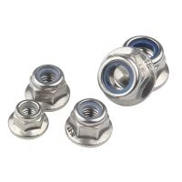 2/5/10 Buah M4 M5 M6 M8 M10 M12 304 A2-70 Stainless Steel Hex Flange Nilon dengan Mesin Cuci Lock Nut Self-Locking Nylock Lock Nut