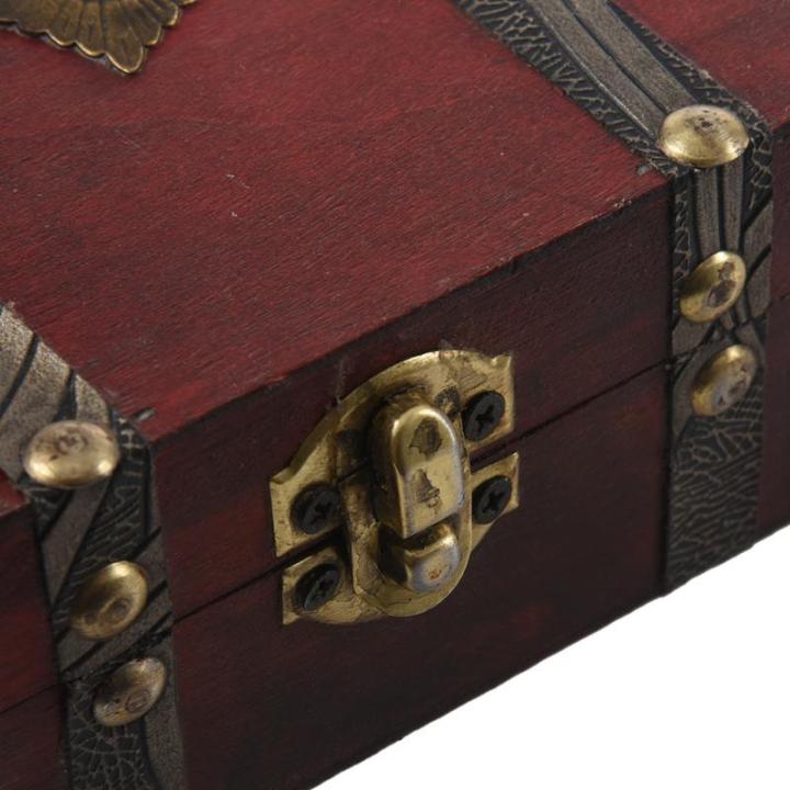 wooden-vintage-lock-treasure-chest-jewelery-storage-box-case-organiser-ring-gift