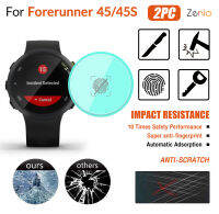 Zenia 2PCS HD แบบเต็มหน้าจอขอบโค้งเต็มรูปแบบป้องกันฟิล์มสำหรับผู้เบิกทาง Garmin Forerunner 45 45S Swim2 Swim 2 สมาร์ทนาฬิกา HD 9H Super Anti-ลายนิ้วมือป้องกันฟิล์มระเบิดป้องกันฟิล์มป้องกันรอยขีดข่วนความปลอดภัยประสิทธิภาพการดูดซับอัตโนมัติอุปกรณ์เสริม