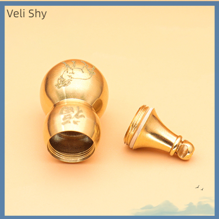 veli-shy-โชคดีของประดับตกแต่งบ้านราศีจีนขวดรูปน้ำเต้าขวดยาเครื่องประดับพวงกุญแจห้อยจี้น้ำเต้ากลวง