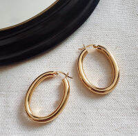 Tila Classic Oval Hoop Earrings