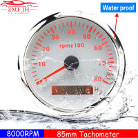 0-8000รอบต่อนาที T achometer 85มิลลิเมตร tacho วัดที่มี7สีแสงไฟกันน้ำรอบต่อนาที tacho เมตรตัวบ่งชี้สำหรับ boattachomer ยานพาหนะ