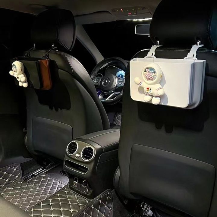 เก็บของในรถ-แขวนหลังเบาะ-กระเป๋าหลังเบาะ-กระเป๋าในรถยนต์-ที่ใส่ของแขวนหลังเบาะ-พับเก็บได้-ถังขยะ