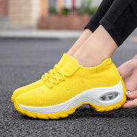 Platform Sneakers Women Flats 2021 Breathable Casual Shoes Flats 6 Colors Wedges Sneakers for Women Mesh Sock Zapatos De Mujer