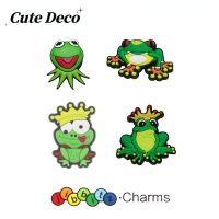 【Cute Deco】Cute Cartoon Frog (4 Types): Frog Prince / Toad / Funny Frog /Charm Button Deco/ Cute Jibbitz Croc Shoes / Charm Resin Material for Shoe Accessories