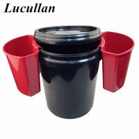 Lucullan Universal Bucket Organizer Car Detailing Tools Towels Brushes Mitt Fast Easy Storage Kits External Hanging Barrel