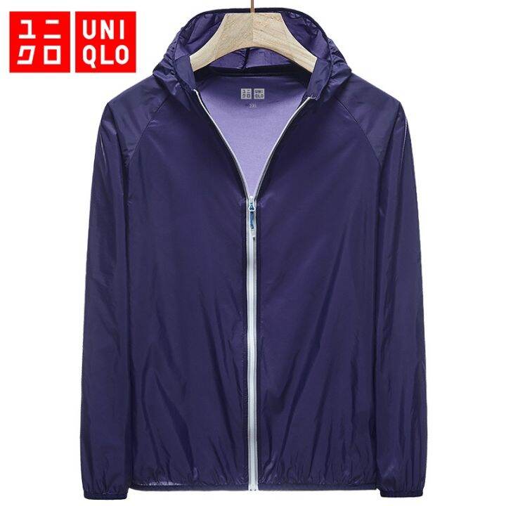 uniqlo-เสื้อกันยูวี-upf50-เสื้อกันแดดชายบางระบายอากาศได้-เสื้อกันแดด-เสื้อแขนยาวมีหมวก-เสื้อกันuv-ระบายอากาศได้ดี