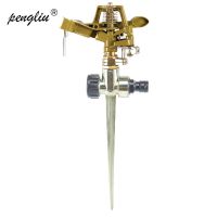 360 Degree Zinc Alloy Adjustable Rotating Sprinkler  Irrigation Sprayer Sprinkler For Lawn Garden Yard Metal Impulse Spike Hose Watering Systems  Gard