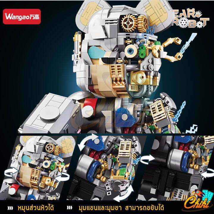 ตัวต่อ-wangao188011-bear-robot-แบบริค-โรบอร์ท-ธอร์-mechanical-robot-ขนาดเท่ากับ-400