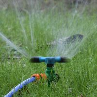 Adjustable 3-Arm Rotating Sprinkler Nozzle for 1/2 quot; 3/4 quot; hose Garden Agriculture Grass Lawn Watering Irrigation Sprinkler 1 Pc