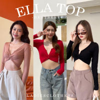 LADIESCLOTHESS #LC166 ELLA TOP เสื้อครอปเอวลอย ทรงทวิสหน้า