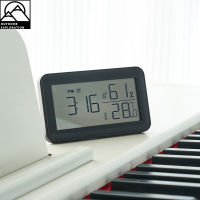 GL Digital Alarm Clock Lcd Large Screen Time Date Display Temperature Humidity Monitor Desk Clock