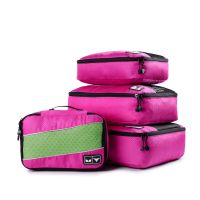 Soperwillton 4 Piece Set High-grade Suitcase Organizer Travel Packing Cube Nylon Breathable Men Women Luggage Organizer Cube Set