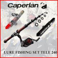 เบ็ดตกปลา CAPERLAN ด้ามไฟเบอร์กลาส พร้อมรอก 240ซม. Fishing rod LURE FISHING SET CAPERLAN With fishing reel  240cm