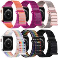 Tali jam nilon untuk apple watch gelang 44mm 40mm 45mm 41mm 38mm 42mm 49 44 45mm gelang olahraga seri iWatch Ultra 8 se 7 6 5 3