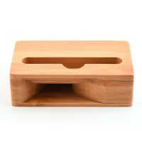 Mobile Phone Loudspeaker Holder Bamboo Sound Amplifier Speaker For Iphone Xiaomi Huawei Phone Wooden Holders Wood Desktop Stand