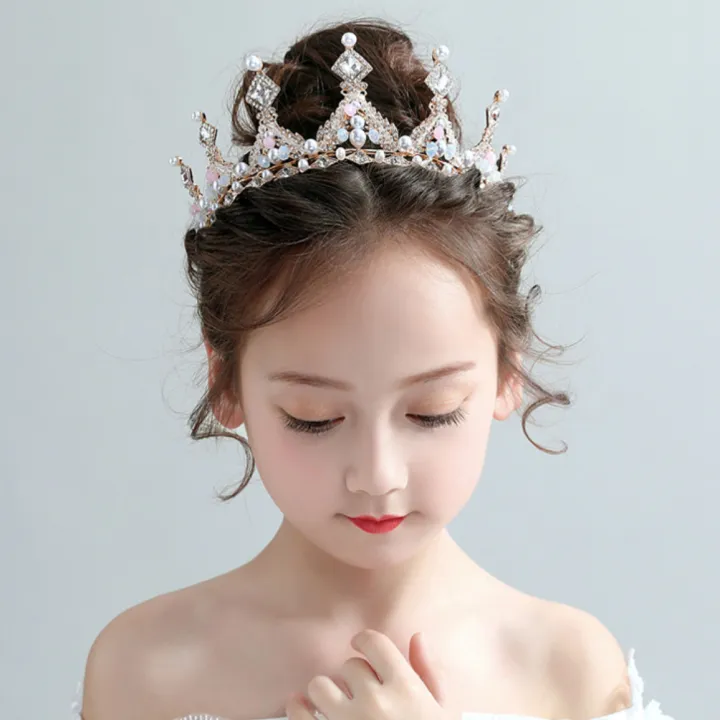 【COD&Ready Stock】Handmade Bling Bling Princess Crown Tiaras for Girls ...