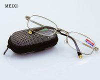 Foldable Clear Men Women Reading Glasses zipper Case with Belt Clip Presbyopic Unisex Eyewear 1.0 1.5 2.0 2.5 3.0 3.5 4.0