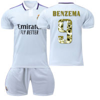 2022 Ballon D Or Winner Golden No. 9 Benchetta Football Kit พร้อมถุงเท้า Home And Away Special Edition Jersey