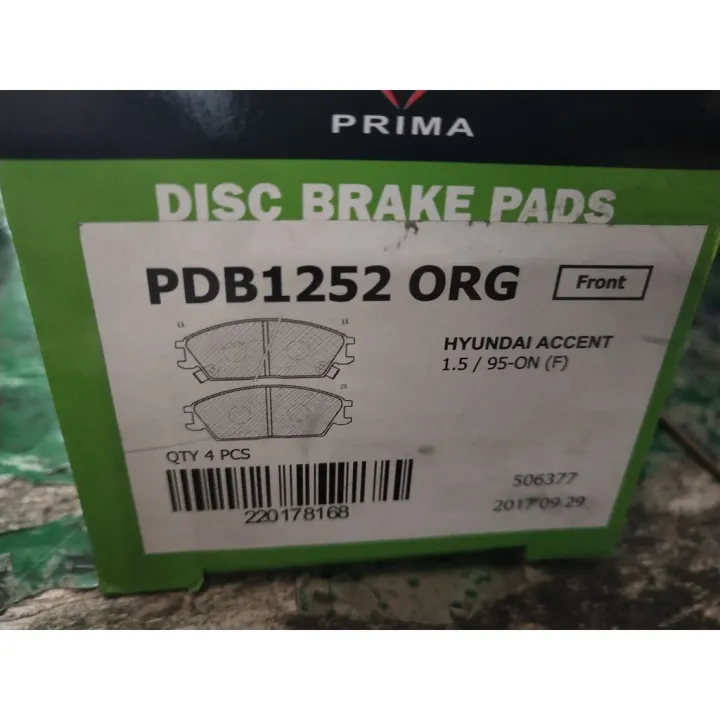 Prima Bendix Brake Pad Hyundai Eon ALL Accent 1995 Lazada PH