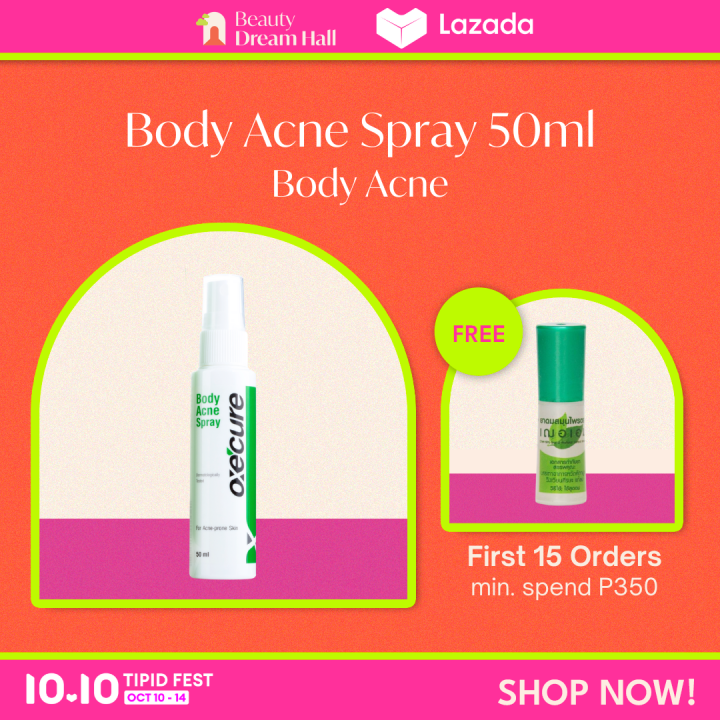 OXECURE BODY ACNE SPRAY 50ml [Pimple fighting clearing spot treatment for body acne; Fades dark