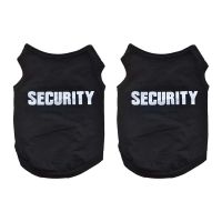 2X Pet Winter Clothes Puppy Dog Cat Vest T Shirt Coat Dress Sweater Apparel "SECURITY", Black S