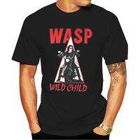 ROUND คอลูกเรือW.a.s.p. Wild CHILD 85 เสื้อยืดลําลอง แขนสั้น พิมพ์ลายกราฟฟิค วงเฮวี่เมทัล สไตล์ฮาราจูกุ สตรีท พังก์ เรโท  MO10