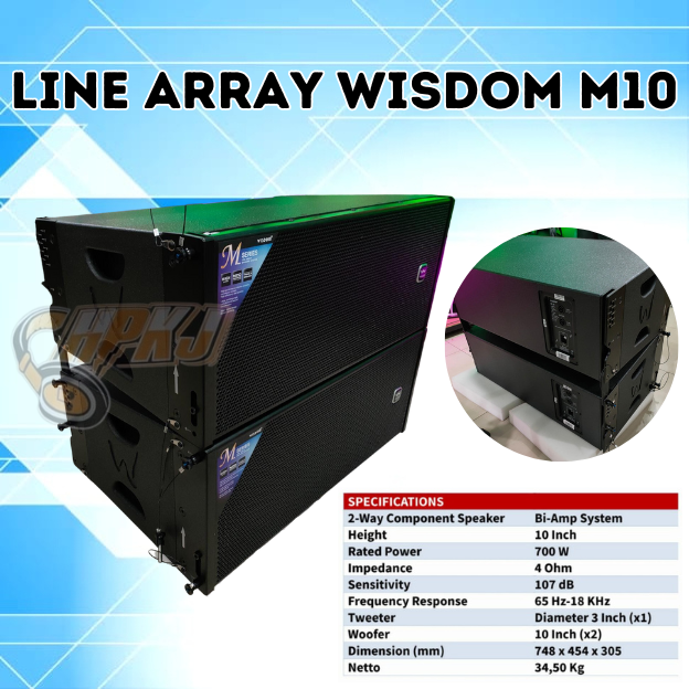 SPEAKER LINE ARRAY 2X10 INCH DOUBLE WISDOM M10 ORIGINAL | Lazada Indonesia