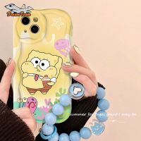 ฮัลโหลคิตตี้ SpongeBob เคสนิ่มใส่โทรศัพท์การ์ตูนคลื่นขอบ TPU ฝาหลัง + โซ่สำหรับ Infinix Hot 8 Pro 9 Play ร้อน10 Lite ร้อน10 Play Hot 11 Play Hot 12 Play NFC 20 Play ร้อน20i 30 NFC Hot 30i Hot Play