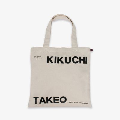 TAKEO KIKUCHI กระเป๋าผ้า URBAN COMMUTER LOGO CANVAS TOTE BAG