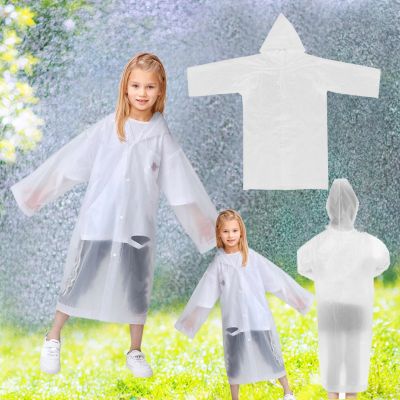 Rain Coat With Hood Boy Girl Eva Rain Raincoat Lightweight Rain Clear Coats Jackets Portable Reusable Kids For Girls Rain Coats  Life Jackets