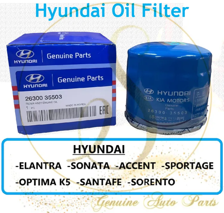 (100% ORIGINAL) HYUNDAI Oil Filter 26300-35503 for KIA Cerato 