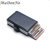 【CW】Anti Rfid Wallet Bank id Credit Card Holder Wallet Leather Passes Aluminum Business Card Case Protector Cardholder Pocket israel
