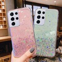 [L.W.F 2022]►☁Samsung Galaxy A42 5G A32 A52 A72 S21ultra/S21 Plus A50 A70 S10 S9 S8 Plus Note10 Plus หมายเหตุ8 9 Bling Clear สีดำสีเขียวสีชมพู Star Space TPU ด้านหลังฝาครอบ