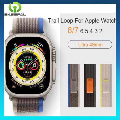 สายไนลอนแบบวงแหวนสำหรับ Apple Watch 4 5 SE 6 7 8 9 Ultra2 49มม. 45มม. 41มม. 40มม. 44มม. สายรัดสำหรับ I Watch Series 1 2 3 38มม. 42มม. สายรัดนาฬิกาข้อมือ