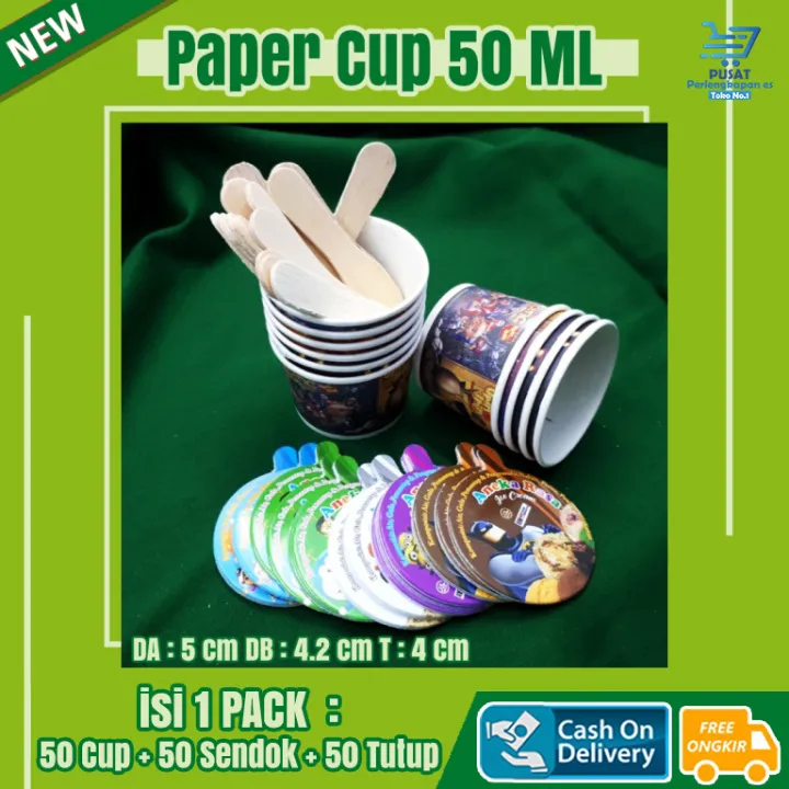 Cup Ice Cream Packaging Cup Es Unik Kemasan Es Krim Cup Gelas Lazada Indonesia 7753